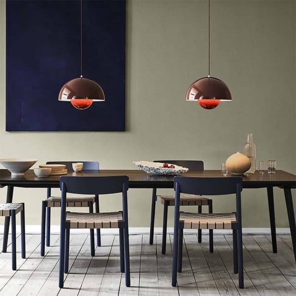 OBOSOE moderne LED vedhæng 23cm - Halvcirkelformet blomsterknopdesign med justerbart lys 3000K–6000K