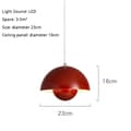 Miniatyrbillede 2 af 8: OBOSOE moderne LED vedhæng 23cm - Halvcirkelformet blomsterknopdesign med justerbart lys 3000K–6000K