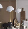 Miniatyrbillede 8 af 9: OBOSOE moderne LED vedhæng 23cm - Halvcirkelformet blomsterknopdesign med justerbart lys 3000K–6000K