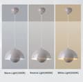Miniatyrbillede 3 af 8: OBOSOE moderne LED vedhæng 23cm - Halvcirkelformet blomsterknopdesign med justerbart lys 3000K–6000K