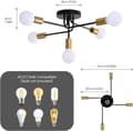 Miniatyrbillede 4 af 8: OBOSOE Industriel Loftslampe E27 til Stue Soveværelse Køkken Spisestue, Retro Design, uden pære
