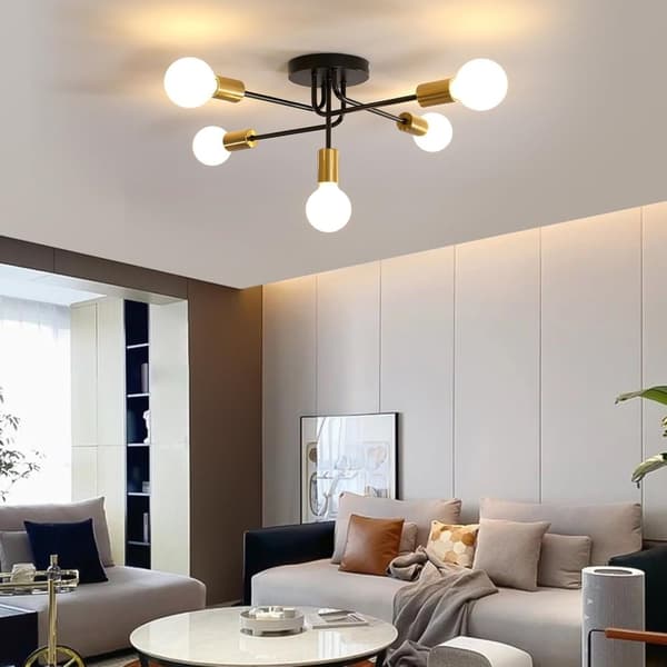 OBOSOE Industriel Loftslampe E27 til Stue Soveværelse Køkken Spisestue, Retro Design, uden pære