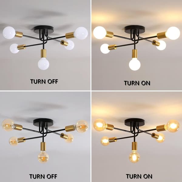OBOSOE Industriel Loftslampe E27 til Stue Soveværelse Køkken Spisestue, Retro Design, uden pære