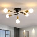 Miniatyrbillede 8 af 8: OBOSOE Industriel Loftslampe E27 til Stue Soveværelse Køkken Spisestue, Retro Design, uden pære