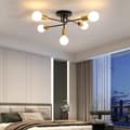 Miniatyrbillede 2 af 8: OBOSOE Industriel Loftslampe E27 til Stue Soveværelse Køkken Spisestue, Retro Design, uden pære