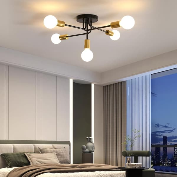 OBOSOE Industriel Loftslampe E27 til Stue Soveværelse Køkken Spisestue, Retro Design, uden pære