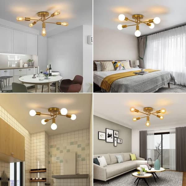 OBOSOE Industriel Loftslampe E27 til Stue Soveværelse Køkken Spisestue, Retro Design, uden pære