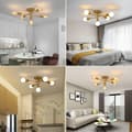 Miniatyrbillede 5 af 9: OBOSOE Industriel Loftslampe E27 til Stue Soveværelse Køkken Spisestue, Retro Design, uden pære