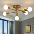 Miniatyrbillede 2 af 9: OBOSOE Industriel Loftslampe E27 til Stue Soveværelse Køkken Spisestue, Retro Design, uden pære