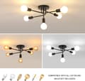 Miniatyrbillede 5 af 8: OBOSOE Industriel Loftslampe E27 til Stue Soveværelse Køkken Spisestue, Retro Design, uden pære