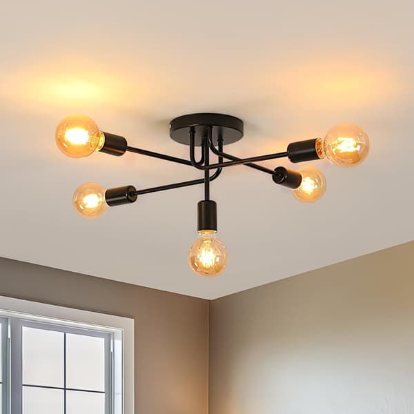 OBOSOE Industriel Loftslampe E27 til Stue Soveværelse Køkken Spisestue, Retro Design, uden pære