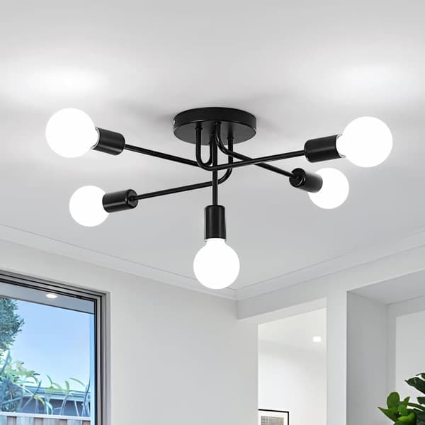 OBOSOE Industriel Loftslampe E27 til Stue Soveværelse Køkken Spisestue, Retro Design, uden pære