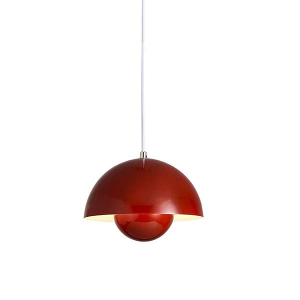 OBOSOE moderne vedepel stil veddel med E27 glødepære – 3 farvetemperaturer, vedende loftslampe – Indendørs belysning til dekoration Rød #3