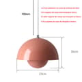Miniatyrbillede 2 af 8: OBOSOE moderne vedepel stil veddel med E27 glødepære – 3 farvetemperaturer, vedende loftslampe – Indendørs belysning til dekoration