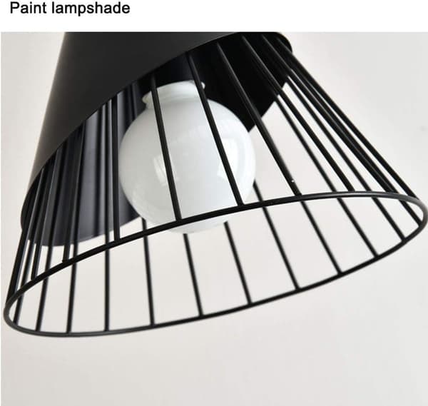 OBOSOE Industriloftlampe 3-lys E27, badmintonformet 25 cm i metal og træ