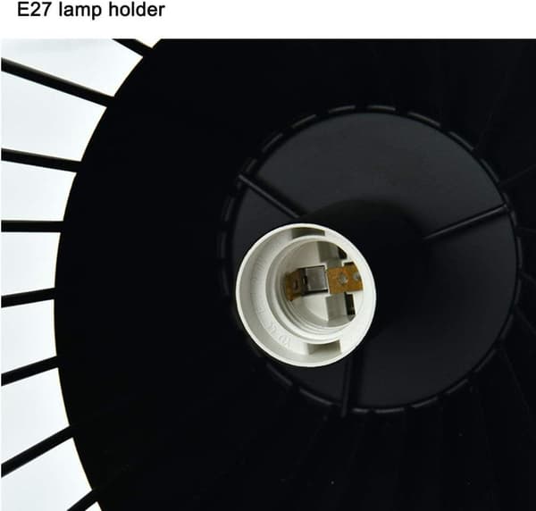 OBOSOE Industriloftlampe 3-lys E27, badmintonformet 25 cm i metal og træ