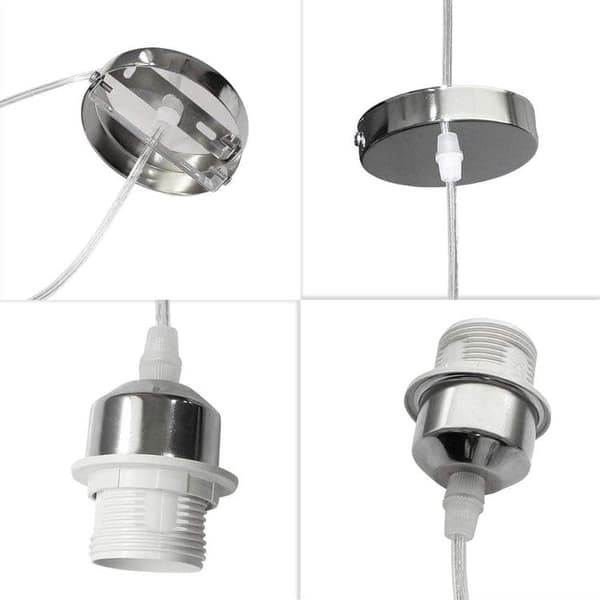 OBOSOE moderne hvid fjerlampe loftslampe 30 cm lampeskærm til børneværelse og stue, ekskl. glødepære