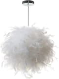 Miniatyrbillede 9 af 9: OBOSOE moderne hvid fjerlampe loftslampe 30 cm lampeskærm til børneværelse og stue, ekskl. glødepære
