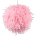 Miniatyrbillede 2 af 8: OBOSOE moderne hvid fjerlampe loftslampe 30 cm lampeskærm til børneværelse og stue, ekskl. glødepære