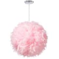 Miniatyrbillede 1 af 8: OBOSOE moderne hvid fjerlampe loftslampe 30 cm lampeskærm til børneværelse og stue, ekskl. glødepære