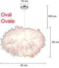 Miniatyrbillede 7 af 7: OBOSOE moderne hvid fjerlampe loftslampe 30 cm lampeskærm til børneværelse og stue, ekskl. glødepære