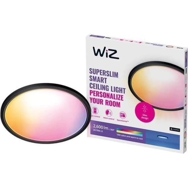 WIZ, SUPERSLIM FÄRG WI-FI TAKLJUS, 22W, SVART, FUNGERAR MED AL