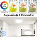 Miniatyrbild 5 av 8: OBOSOE LED taklampa 24W 30cm IP44 – Vit rund plafond för kök, badrum, barnrum