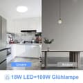 Miniatyrbild 2 av 8: OBOSOE LED taklampa 24W 30cm IP44 – Vit rund plafond för kök, badrum, barnrum