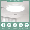Miniatyrbild 3 av 8: OBOSOE LED taklampa 24W 30cm IP44 – Vit rund plafond för kök, badrum, barnrum