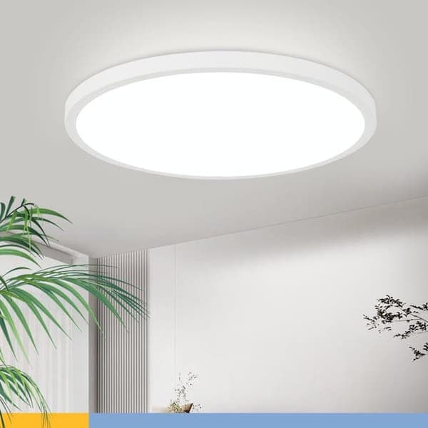 OBOSOE LED taklampa 24W 30cm IP44 – Vit rund plafond för kök, badrum, barnrum