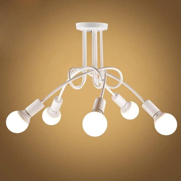 OBOSOE 5-arms loftslampe, moderne loftslampe(r), E27-fatning (pære medfølger ikke)