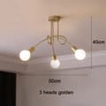 Miniatyrbillede 4 af 5: OBOSOE 3-arm loftslampe(r), moderne loftslamper, E27-fatning (glødepære inkluderet)