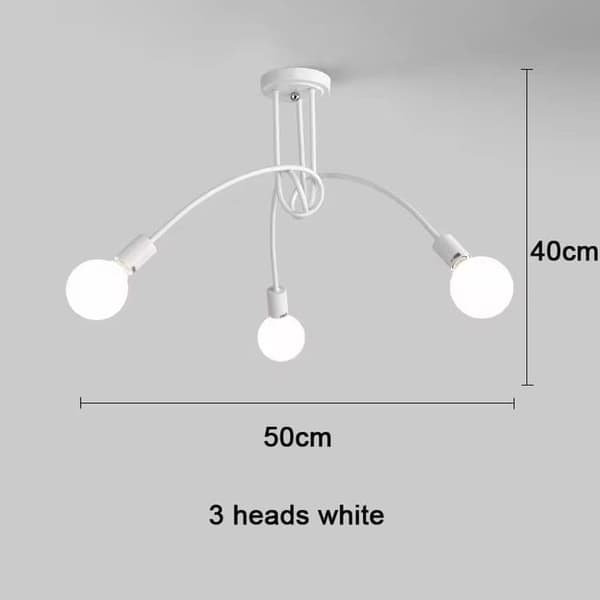 OBOSOE 3-arm loftslampe(r), moderne loftslamper, E27-fatning (glødepære inkluderet)
