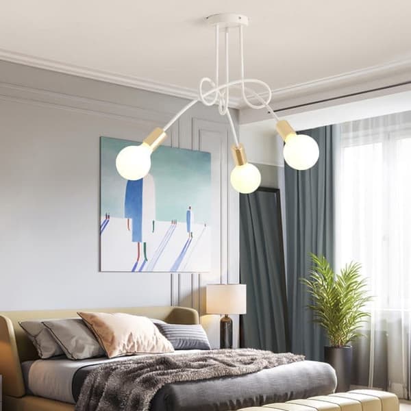 OBOSOE 3-arm loftslampe(r), moderne loftslamper, E27-fatning (glødepære inkluderet)