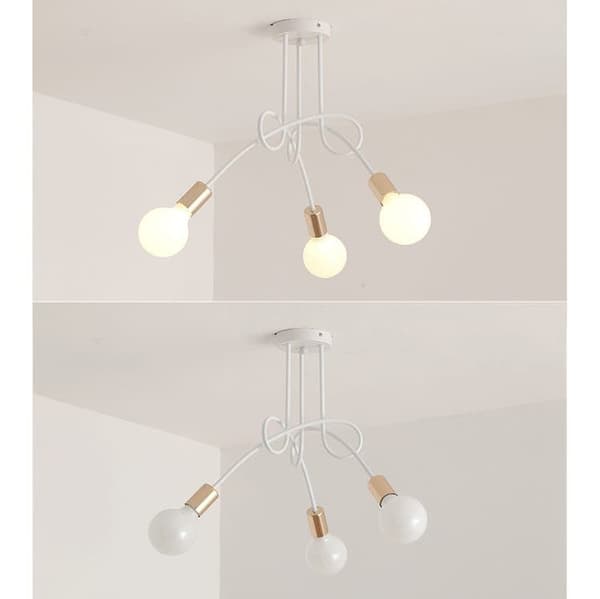 OBOSOE 3-arm loftslampe(r), moderne loftslamper, E27-fatning (glødepære inkluderet)
