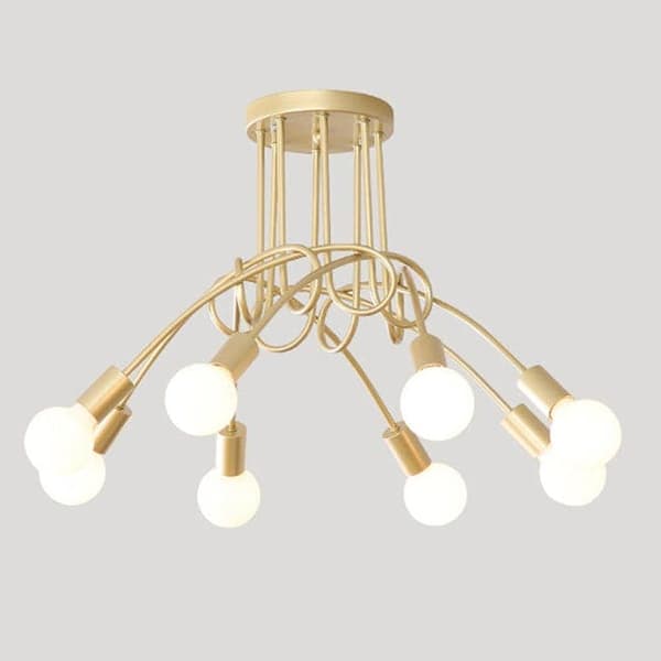 OBOSOE 8-armad Taklampa/Lampor, modern Taklampor, E27-sockel (Glödlampa ingår ej）) Guld Guld-Glödlampa ingår ej