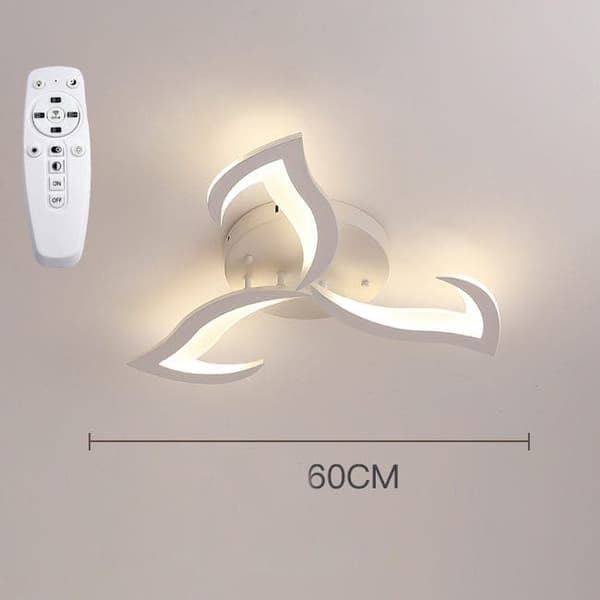 OBOSOE LED-kattokruunu, kattovalaisimet, kylmä/lämmin/luonnonvalkoinen, himmennettävä, valkoinen 3 valoa, APP himmennettävä kaukosäädin