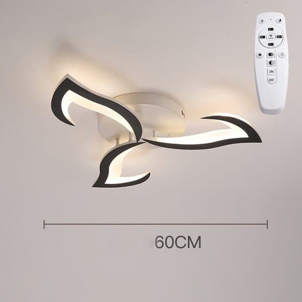 OBOSOE LED-kattokruunu, kattovalaisimet, kylmä/lämmin/luonnonvalkoinen, himmennettävä, valkoinen 3 valoa, APP himmennettävä kaukosäädin