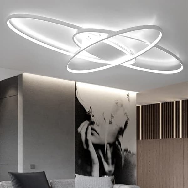 Bomclap LED-kattoplafond 75W himmennettävä kaukosäätimellä, moderni kattovalaisin olohuoneeseen ja makuuhuoneeseen