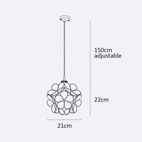 Bomclap Håndblæst Glas Loftslampe Nordisk Stil, E27 Base, Elegant Moderne Loftslampe Til Hjem & Indretning