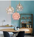 Miniatyrbillede 3 af 5: Bomclap Håndblæst Glas Loftslampe Nordisk Stil, E27 Base, Elegant Moderne Loftslampe Til Hjem & Indretning