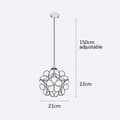 Miniatyrbillede 2 af 7: Bomclap Håndblæst Glas Loftslampe Nordisk Stil, E27 Base, Elegant Moderne Loftslampe Til Hjem & Indretning