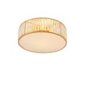 Pikkukuva 1 / 2: LED-kattovalaisin, metallirunko, lasikaistale, 3 vaihdettavaa väriä,Kulta 50cm, Kolmivärinen
