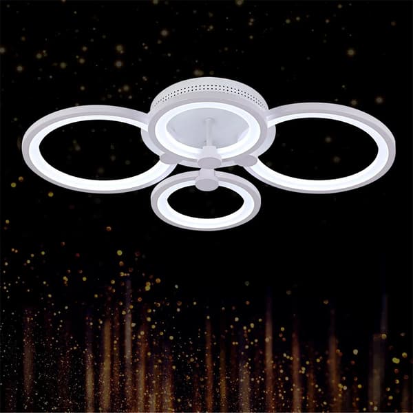 LED Loftlampe, Fjernbetjening, Dæmpbar, Moderne Design,Type B-4 hoveder, Varmt lys