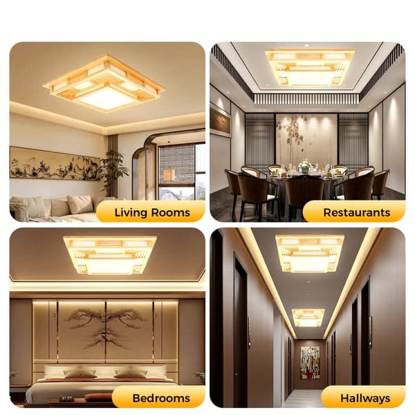 Taklampa, Justerbar Tre-Färg, Modern Japansk Stil