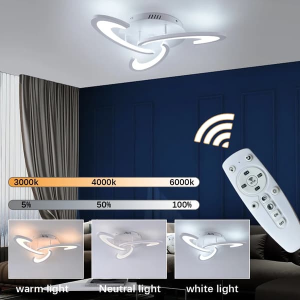 Akryl LED Taklampa, 30W, Dimbar, Inomhusbruk,RC dimbar