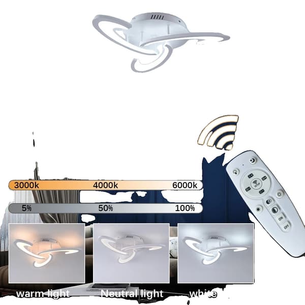 Akryl LED Taklampa, 30W, Dimbar, Inomhusbruk,RC dimbar