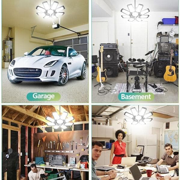 OBOSOE Foldbare E27 Loftslamper 8+1 LED - 360° Justerbare Lamper