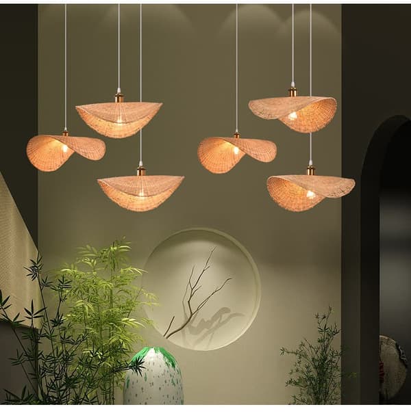 OBOSOE Taklampa Utomhus i Naturmaterial D40-50 cm – Hänglampa & Plafondlampa