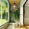Miniatyrbild 5 av 8: OBOSOE Hänglampa i Glas Musselform E27 – Takpendel & Plafondlampa för Sovrum Kök Matplats